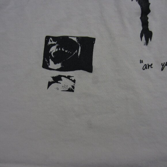 Posty Co Shirt Adult XS Beige Post Malone H&M Demon Lyrics Short Sleeve - Picture 4 of 12